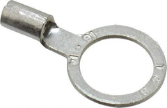 Thomas & Betts - 18-14 AWG Noninsulated Crimp Connection D Shaped Ring Terminal - 3/8" Stud, 0.96" OAL x 0.54" Wide, Tin Plated Copper Contact - A1 Tooling