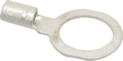 Thomas & Betts - 12-10 AWG Noninsulated Crimp Connection D Shaped Ring Terminal - 1/2" Stud, 1.21" OAL x 0.72" Wide, Tin Plated Copper Contact - A1 Tooling