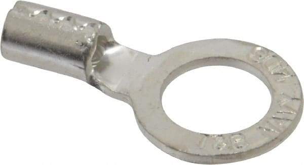 Thomas & Betts - 8 AWG Noninsulated Crimp Connection Circular Ring Terminal - 1/2" Stud, 1.49" OAL x 0.82" Wide, Tin Plated Copper Contact - A1 Tooling