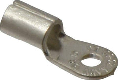 Thomas & Betts - 6 AWG Noninsulated Crimp Connection Circular Ring Terminal - #10 Stud, 1.13" OAL x 0.48" Wide, Tin Plated Copper Contact - A1 Tooling