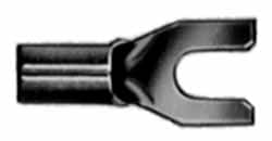 Thomas & Betts - 1/4" Stud, 18 to 14 AWG Compatible, Noninsulated, Crimp Connection, Standard Fork Terminal - A1 Tooling