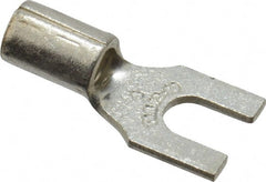 Thomas & Betts - #8 Stud, 12 to 10 AWG Compatible, Noninsulated, Crimp Connection, Standard Fork Terminal - A1 Tooling