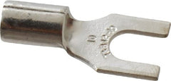 Thomas & Betts - #10 Stud, 12 to 10 AWG Compatible, Noninsulated, Crimp Connection, Standard Fork Terminal - A1 Tooling