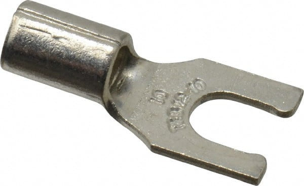 Thomas & Betts - #10 Stud, 12 to 10 AWG Compatible, Noninsulated, Crimp Connection, Locking Fork Terminal - A1 Tooling