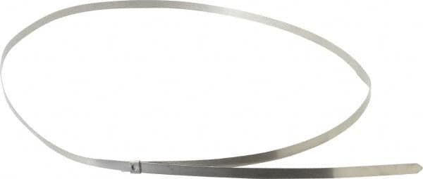 Thomas & Betts - 35" Long Natural (Color) Stainless Steel Standard Cable Tie - 200 Lb Tensile Strength, 0.38mm Thick, 254mm Max Bundle Diam - A1 Tooling