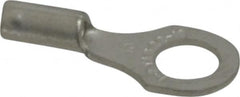 Thomas & Betts - 22-16 AWG Noninsulated Crimp Connection D Shaped Ring Terminal - #10 Stud, 3/4" OAL x 0.31" Wide, Tin Plated Copper Contact - A1 Tooling