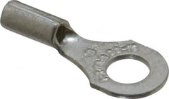 Thomas & Betts - 22-16 AWG Noninsulated Crimp Connection D Shaped Ring Terminal - #8 Stud, 3/4" OAL x 0.31" Wide, Tin Plated Copper Contact - A1 Tooling