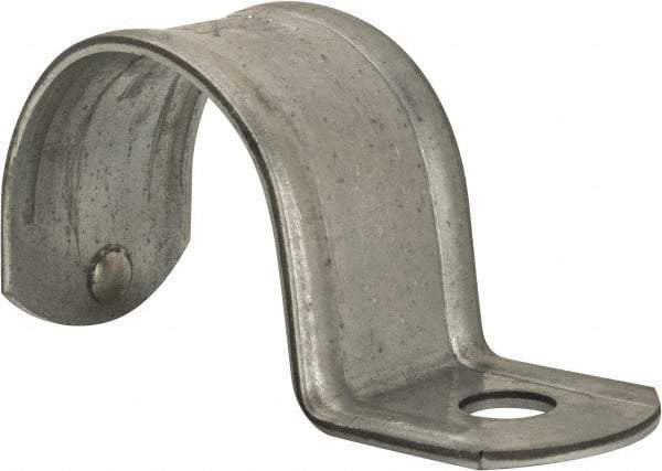 Thomas & Betts - 1-1/2" Pipe, Steel, Zinc Plated" Pipe or Conduit Strap - 1 Mounting Hole - A1 Tooling