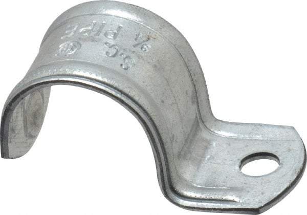 Thomas & Betts - 3/4" Pipe, Steel, Zinc Plated" Pipe or Conduit Strap - 1 Mounting Hole - A1 Tooling