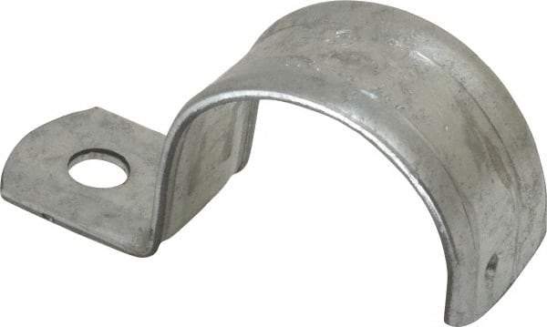 Thomas & Betts - 1-1/4" Pipe, Steel, Zinc Plated" Pipe or Conduit Strap - 1 Mounting Hole - A1 Tooling