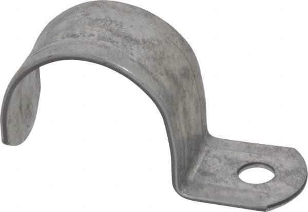 Thomas & Betts - 1-1/2" Pipe, Steel, Zinc Plated" Pipe or Conduit Strap - 1 Mounting Hole - A1 Tooling