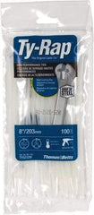 Thomas & Betts - 8" Long Natural (Color) Nylon Standard Cable Tie - 18 Lb Tensile Strength, 50.8mm Max Bundle Diam - A1 Tooling