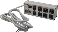 Tripp-Lite - 8 Outlets, 120 Volts, 15 Amps, 12' Cord, Power Outlet Strip - Free Hanging, Keyhole Mount, 1-15P NEMA Configuration, 11-1/2" Strip - A1 Tooling