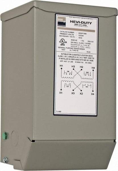 Sola/Hevi-Duty - 120/240 Input Volt, 16/32 Output Volt, 60 Hz, Buck Boost Transformer - 1 Phase, 6 Inch Wide x 5 Inch Deep x 10 Inch High, cULus Listed E77014 - A1 Tooling