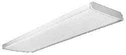 Lithonia Lighting - 4 Lamp, 4 Ft. Long, 32 Watt, Stem and Surface Mounted, Fluorescent Lamp Wraparound Light Fixture - 120-277 Volt, White, Electronic Ballast - A1 Tooling