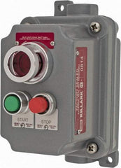 Hubbell Killark - 2 Operator, Mushroom Head Control Station - Start-Stop (Legend), Momentary Switch, NO/NC Contact, NEMA 3, 7, 9 - A1 Tooling