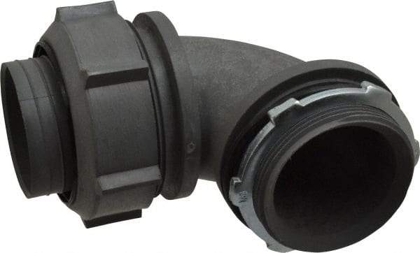 Thomas & Betts - 2" Trade, Thermoplastic Threaded Angled Liquidtight Conduit Connector - Insulated - A1 Tooling