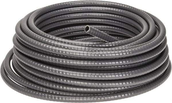 Thomas & Betts - 3/8" Trade Size, 100' Long, Flexible Liquidtight Conduit - PVC, 0.489" ID, Gray - A1 Tooling