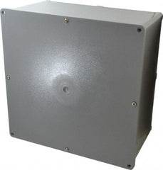 Thomas & Betts - Thermoplastic Junction Box Enclosure Screw Flat Cover - NEMA 4, 4X, 12" Wide x 12" High x 6" Deep, Corrosion Resistant - A1 Tooling