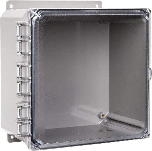 Thomas & Betts - Polycarbonate Standard Enclosure Hinge Flat Cover - NEMA 1, 2, 3, 4, 12, 3S, 3SX, 3X, 4X, 10" Wide x 10" High x 6" Deep, Impact Resistant - A1 Tooling