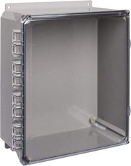 Thomas & Betts - Polycarbonate Standard Enclosure Hinge Flat Cover - NEMA 1, 2, 3, 4, 12, 3S, 3SX, 3X, 4X, 12" Wide x 14" High x 6" Deep, Impact Resistant - A1 Tooling