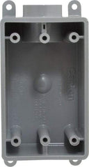 Thomas & Betts - 1 Gang, (1) 3/4" Knockout, PVC Rectangle Junction Box - 144.78mm Overall Height x 71.1mm Overall Width x 61.5mm Overall Depth, Weather Resistant - A1 Tooling