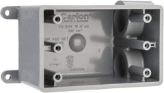 Thomas & Betts - 1 Gang, (2) 3/4" Knockouts, PVC Rectangle Junction Box - 115.3mm Overall Height x 98.4mm Overall Width x 61.5mm Overall Depth, Weather Resistant - A1 Tooling