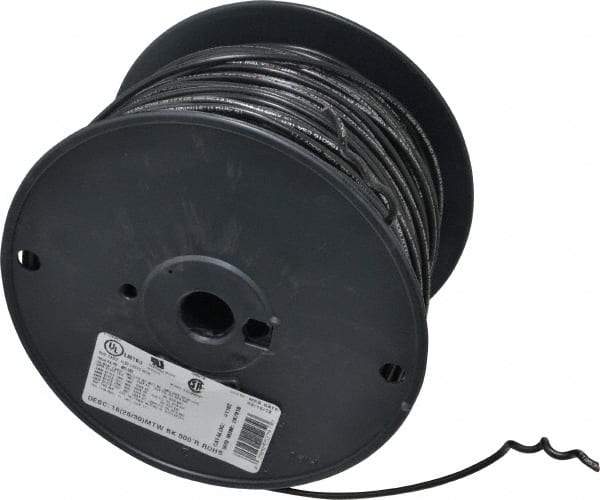 Southwire - 16 AWG, 26 Strand, Black Machine Tool Wire - PVC, Acid, Moisture and Oil Resistant, 500 Ft. Long - A1 Tooling