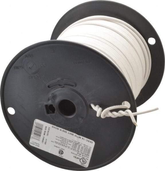 Southwire - 14 AWG, 41 Strand, White Machine Tool Wire - PVC, Acid, Moisture and Oil Resistant, 500 Ft. Long - A1 Tooling