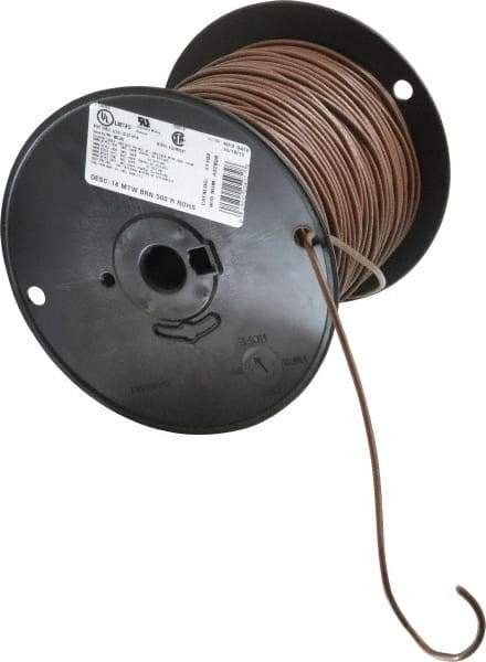 Southwire - 14 AWG, 41 Strand, Brown Machine Tool Wire - PVC, Acid, Moisture and Oil Resistant, 500 Ft. Long - A1 Tooling