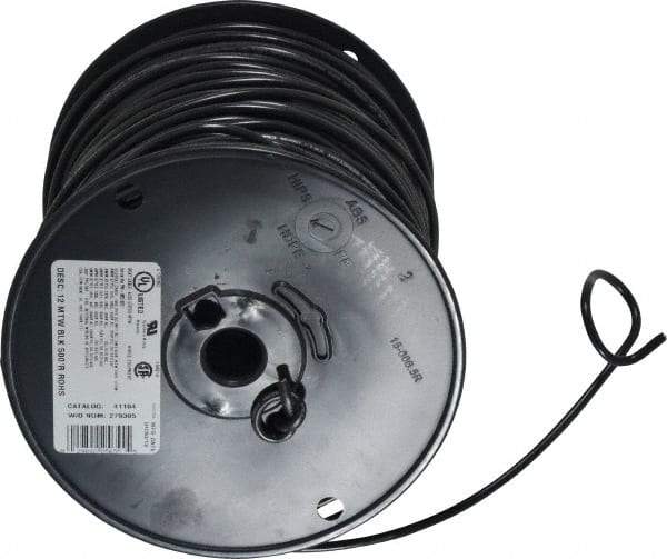 Southwire - 12 AWG, 65 Strand, Black Machine Tool Wire - PVC, Acid, Moisture and Oil Resistant, 500 Ft. Long - A1 Tooling