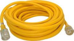 Southwire - 50', 10/3 Gauge/Conductors, Yellow Outdoor Extension Cord - 1 Receptacle, 15 Amps, 125 VAC, UL SJEOOW, NEMA 5-15P, 5-15R - A1 Tooling