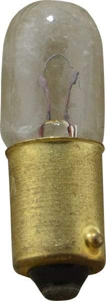 Value Collection - 1.575 Watt, 6.3 Volt, Incandescent Miniature & Specialty T3-1/4 Lamp - Miniature Bayonet Base, 1 to 1.999 Equivalent Range, Warm (1,000 to 3,000), Dimmable, 1-1/4" OAL - A1 Tooling