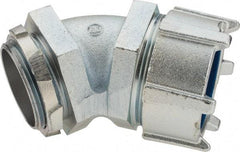 Thomas & Betts - 2-1/2" Trade, Malleable Iron Threaded Angled Liquidtight Conduit Connector - Noninsulated - A1 Tooling