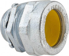 O-Z/Gedney - 1 to 1.2" Cable Capacity, Liquidtight, Straight Strain Relief Cord Grip - 1 NPT Thread, 1-3/8" Long, Iron - A1 Tooling