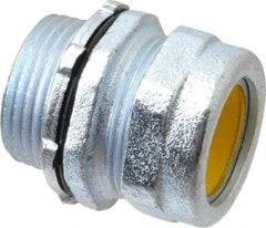 O-Z/Gedney - 0.8 to 0.9" Cable Capacity, Liquidtight, Straight Strain Relief Cord Grip - 1 NPT Thread, 1-1/4" Long, Iron - A1 Tooling