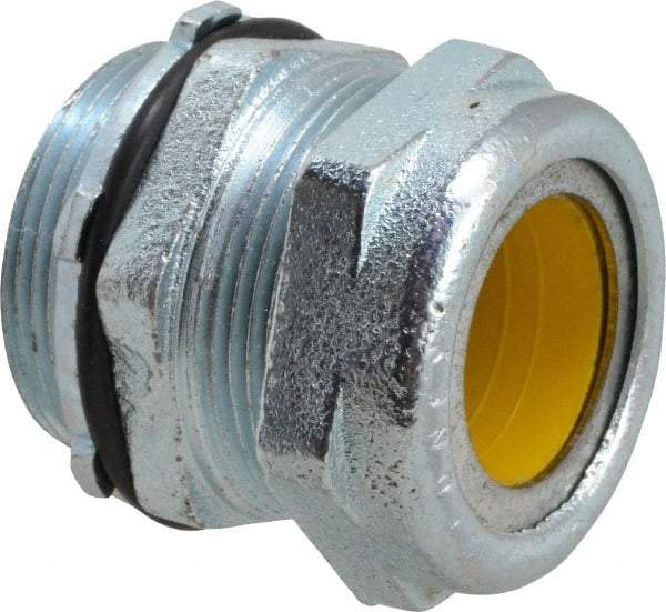 O-Z/Gedney - 1 to 1.2" Cable Capacity, Liquidtight, Straight Strain Relief Cord Grip - 5/8 NPT Thread, 1-9/16" Long, Iron - A1 Tooling