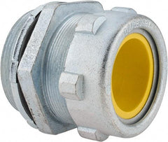 O-Z/Gedney - 1.8 to 2.1" Cable Capacity, Liquidtight, Straight Strain Relief Cord Grip - 3 NPT Thread, 2-1/2" Long, Iron - A1 Tooling