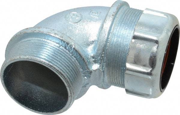 Thomas & Betts - 1-3/8 to 1-5/8" Cable Capacity, Liquidtight, Elbow Strain Relief Cord Grip - 2 NPT Thread, Iron - A1 Tooling