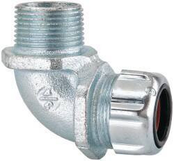 Thomas & Betts - 0.62 to 3/4" Cable Capacity, Liquidtight, Elbow Strain Relief Cord Grip - 3/4 NPT Thread, Iron - A1 Tooling