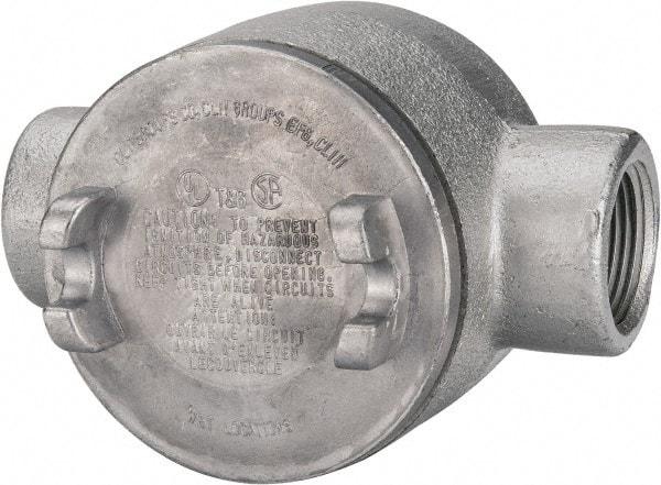 Thomas & Betts - (2) 1" Knockouts, Iron Round GUAC - 3-1/2" Overall Width x 2.31" Overall Depth - A1 Tooling