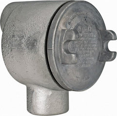 Thomas & Betts - (2) 1" Knockouts, Iron Round GUAB - 3-1/2" Overall Width x 2.31" Overall Depth - A1 Tooling