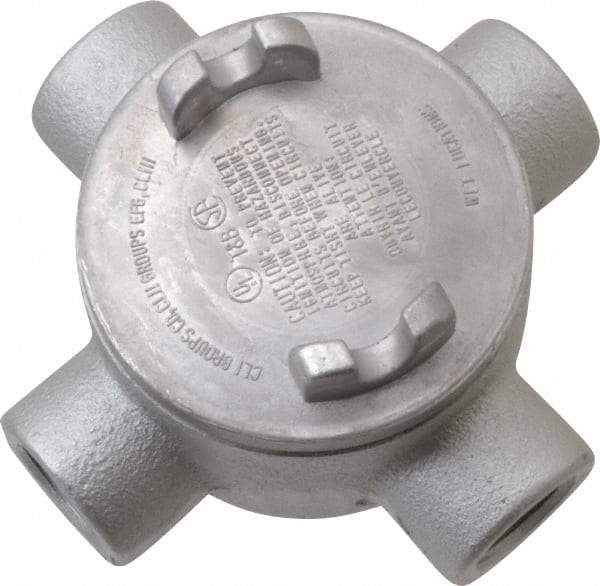 Thomas & Betts - (4) 3/4" Knockouts, Iron Round GUAX - 3-1/2" Overall Width x 2" Overall Depth - A1 Tooling