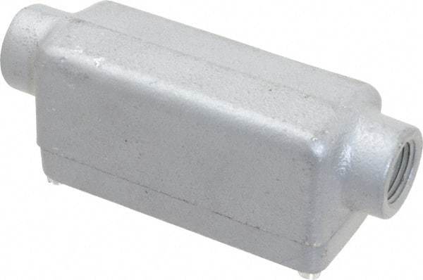 O-Z/Gedney - C Body, 1/2" Trade, Rigid Malleable Iron Conduit Body - Rectangle, 3.69" OAL, Hazardous Locations - A1 Tooling