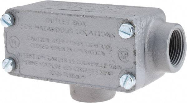 O-Z/Gedney - T Body, 3/4" Trade, Rigid Malleable Iron Conduit Body - Rectangle, 1" OAL, Hazardous Locations - A1 Tooling