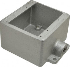 Thomas & Betts - 2 Gang, (1) 1/2" Knockout, Iron Rectangle Device Box - Zinc Plated - A1 Tooling