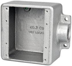 Thomas & Betts - 2 Gang, (1) 3/4" Knockout, Iron Rectangle Device Box - Zinc Plated - A1 Tooling