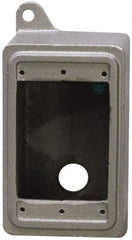 O-Z/Gedney - 1 Gang, 1/2" Knockouts, Iron Rectangle Device Box - Aluminum Enamel, Zinc Electroplated - A1 Tooling