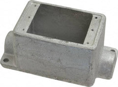 Thomas & Betts - 1 Gang, (2) 1/2" Knockouts, Iron Rectangle Device Box - 2-3/4" Overall Width - A1 Tooling