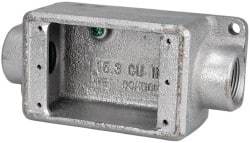 Thomas & Betts - 1 Gang, (2) 3/4" Knockouts, Iron Rectangle Device Box - Zinc Plated - A1 Tooling